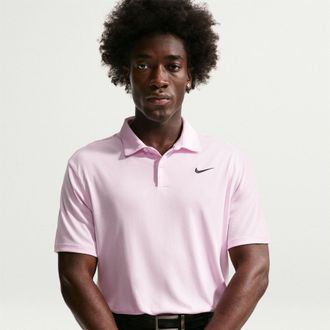 Nike Heren Performance Poloshirt met Korte Mouwen (Roze schuim)