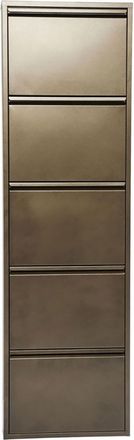 Kare Design Zapatero de 5 compartimentos bronce