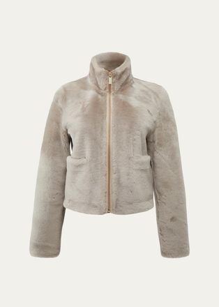 Gorski Merino Shearling Lamb Zip Jacket