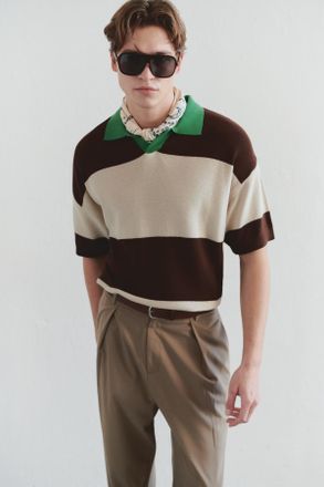 Trendyol MAN Jongens Meerkleurig Colorblock Kort Oversized Poloshirts