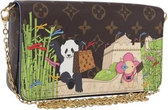 Louis Vuitton Pre-owned Pochette Felicie - Dames - Vintage Schoudertas - Bruin - ONE Size - Vintage