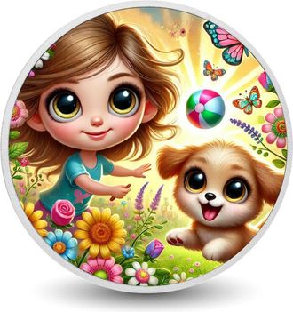 OEM Moneda Plateada De 1 Oz De Sunny Playtime Pals