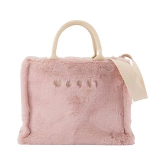 Marni Pink Synthetic Shopper Bag with Shoulder Strap
