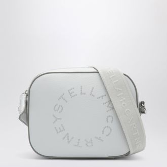 Stella McCartney Pearl grey camera bag with logo and shoulder strap