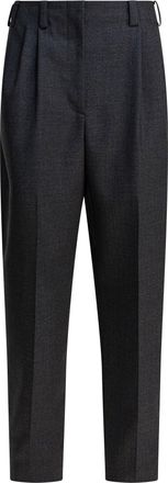 Givenchy Wool Tailored Pants Trousers Grey-Donna