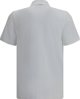 Moose Knuckles Mens Everett Gold Polo White Cotton Shirts T-shirts And Polos