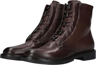 Omoda Schoenen, Dames, Bruin, 38 EU, Bruine leren veterschoenen