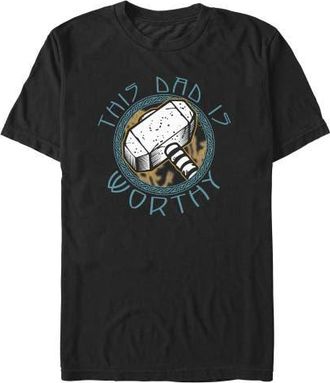 MARVEL Mens Marvel This Dad Is Worthy T Shirt in Black at Nordstrom, Size Xxx-Large