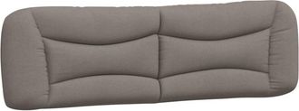 vidaXL Cabecero De Cama Acolchado Hvar Tela Gris Taup&eacute; 180 Cm Vidaxl
