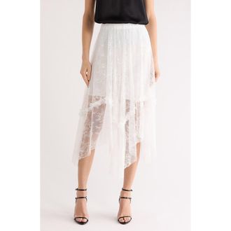 AllSaints Josie Asymmetric Lace Skirt in White at Nordstrom Rack, Size 10 Us / 14 Uk