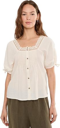 Toad&Co Manzana Peasant Shirt Womens Clothing Egret : MD, Cotton