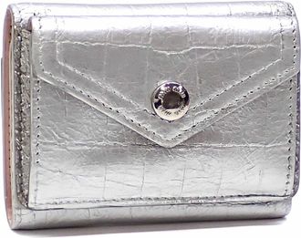 Miu Miu Silver Pink Leather Wallet (Tri-Fold) (Pre-Owned)