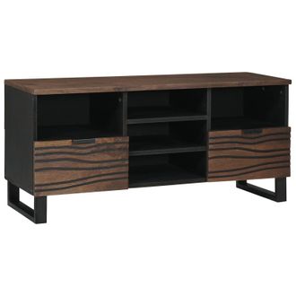 Berkfield Home TV Cabinet 100x33.5x46 cm in Solid & Engineered Wood in Brown
