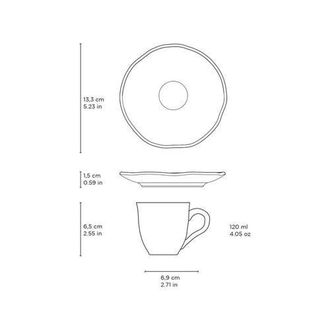 Porto Brasil Coffee Cup & Saucer - Set of 6 in Litchi at Nordstrom