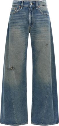 Maison Margiela Wide Leg Jeans Blu-Donna