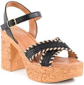 Seychelles Bravo Wedge Sandal in Black-Natural at Nordstrom Rack, Size 8.5