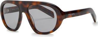 Prada Aviator-style Sunglasses - Brown Brown - One Size