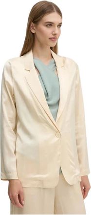 Benetton Colbert met reverskraag - Dames - Blazers - Beige - M - Jassen