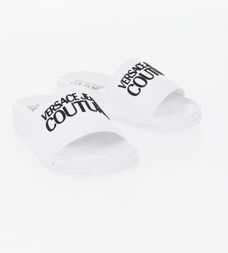 Versace JEANS COUTURE Rubber Slides SHELLY With Embossed Logo size 35