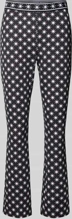 Marc Cain Flared Fit Stoffhose mit elastischem Bund in Black, Größe 34