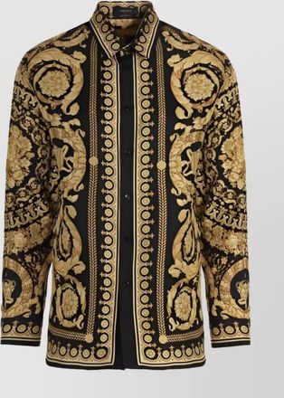 Versace baroque print silk shirt
