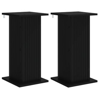 vidaXL Soporte De Plantas 2 Pcs Negro 30,5 X 30 X 60,5 Cm Vidaxl