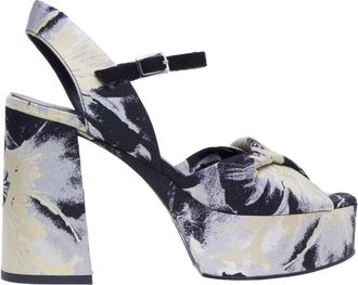 Vic Mati&eacute; Schoenen, Dames, Veelkleurig, 38 EU, Leer, Sandaal met bloemenprint