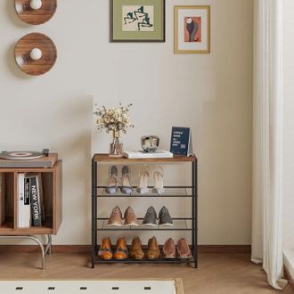 Woltu Banco De Zapatos De 3 Niveles, Para Recibidor Entrada Y Dormitorio - Woltu