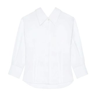 Givenchy Slashed Shirt in Poplin - female - Givenchy - Shirts - White - XS - Blouses & Shirts