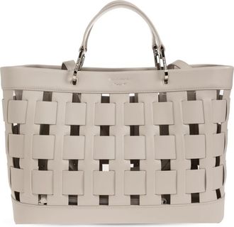 Emporio Armani Tote Bag - Dames - Shoppers - Beige - ONE Size - Leer - Tassen