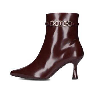 Lodi Schoenen, Dames, Rood, 37 EU, Wol, Rode puntige neus enkellaarsjes