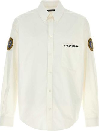 Balenciaga White Relaxed Poplin Shirt