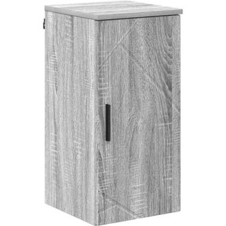vidaXL Gabinete De Ba&ntilde;o Con Puerta Gris Sonoma 30 X 31,5 X 61 Cm Vidaxl