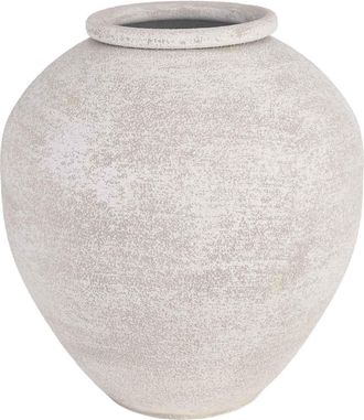 Wanderlust Deco Jarr&oacute;n De Metal Gris 36x36x38 Cm