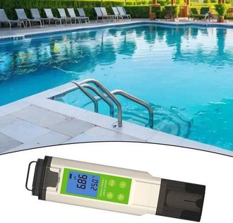 OEM Medidor De Calidad Del Agua - Medidor Digital - Mantenimiento De Acuarios - 7 Mediciones En 1 - 20 X 8 X 4 Cm - Negro