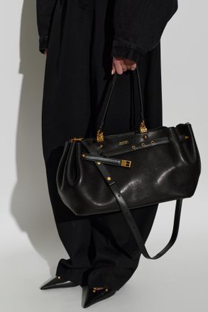 Balenciaga Fan Carry All Medium Tote Bag, Womens, Black