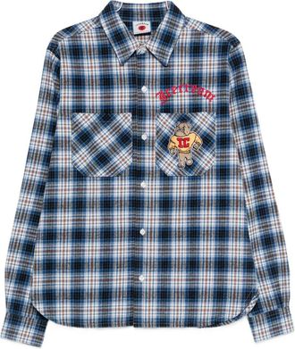Icecream Checked Cotton Shirt-Uomo