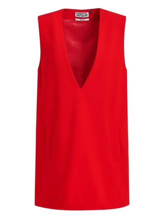 Essentiel V-neck mini dress - Red