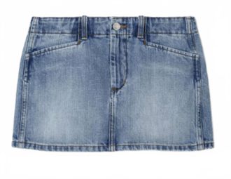 Re/Done Womens Slacker Skirt In Mid Fade