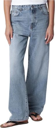 R&oacute;he Bruun Signature Baggy Denim - Dames - Loose Fit Jeans - Blauw - 2XS - Denim - Jeans