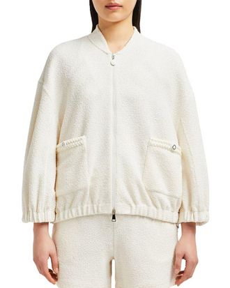 Moncler 2-In-1 Boucl&eacute; Zip-Up Cardigan