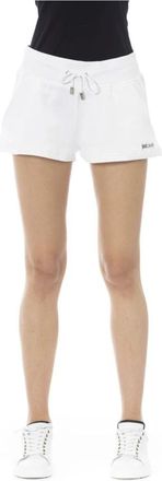 Just Cavalli Strandkleding Shorts - Felpa Elastische Taille - Dames - Bermuda - Wit - L - Korte Broeken