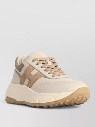 Hogan hi fi leather sneakers rubber sole