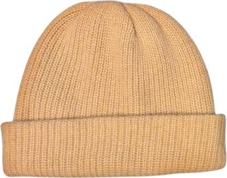 The Elder Statesman Unisex Watchman Cashmere Cap In Beige