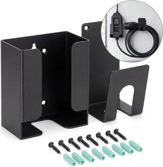 OEM Kit De Montaje Met&aacute;lico Para Cargador De Veh&iacute;culos El&eacute;ctricos: Soporte Para Caja De Control + Gancho En J Para Cargadores Port&aacute;tiles