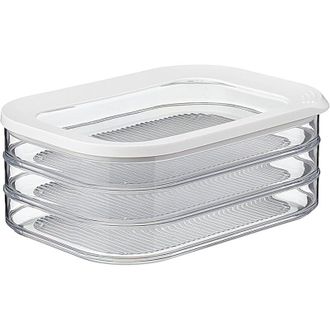 OEM Caja De Almacenamiento Para Embutidos De 3 Niveles Para Refrigerador - 3 Recipientes Herm&eacute;ticos - Apta Para Lavavajillas - Ideal Para Diferentes Tipos