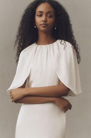 Mare Mare Long-Sleeve Cape Midi Dress