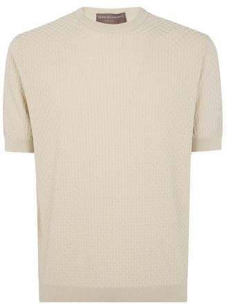 FILIPPO DE LAURENTIIS Short Sleeves Round Neck Sweater