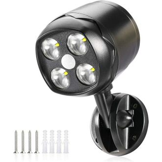 OEM Foco Led Con Sensor De Movimiento Para Exteriores, Resistente Al Agua Ip65, 600 Lm, Con Bater&iacute;a, Flexible, Para Jard&iacute;n, Camino, Patio Y Entrada