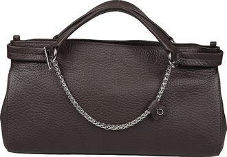 Orciani Virgo Small Textured Calf Leather Shoulder Bag